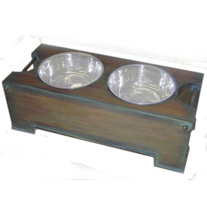 antique Tuscany raised dog diner