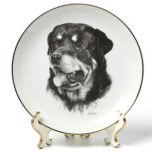 dog breed collector plate