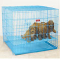 blue puppy crate
