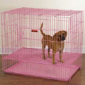 pink puppy crate
