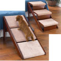wood dog stairs and dog ramp in one