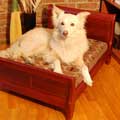 wood sleigh dog bed