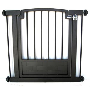 iron hallway gate in black finish