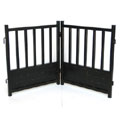 iron dog gate in antique black finish
