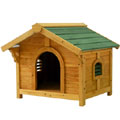 wood dog house - pooch manor dog house