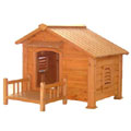 wood dog house - country hide-a-way dog house