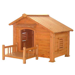 wood dog house - country hide-a-way dog house