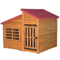 wood dog house -  Cabana Dog House with modern slanted roof line