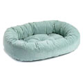 donut bed: teacup, small, medium, large & xl dog bed in soft Carribean Blue-Aqua fabric