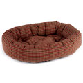 donut bed: cotton plaid teacup, small, medium, large & xl dog bed