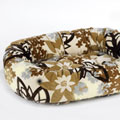 donut bed: teacup, small, medium, large & xl dog bed with microvelvet floral pattern