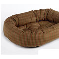 donut bed: cotton plaid teacup, small, medium, large & xl dog bed
