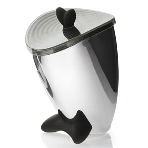 luxury stainless steel pet treat jar