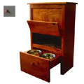 wood cabinet stores 50 pounds of dog food and has a slide out 12 inch diner
