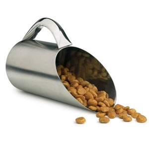 stainless steel dog food scoop