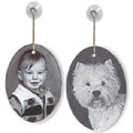 glass ornament personalized with etched photo 