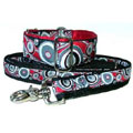 designer big dog collar with matching leads