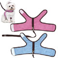 microsuede dog harness vest
