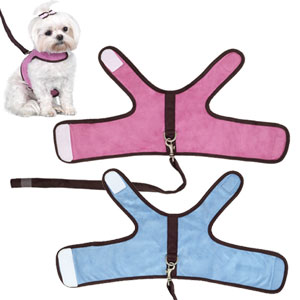 microsuede dog harness vest