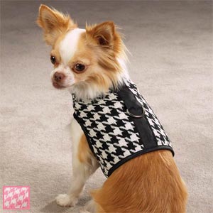 Houndstooth soft harness vest