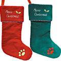Merry Christmas dog stocking