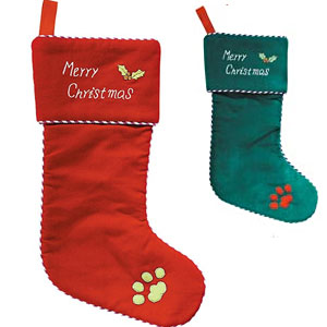 Merry Christmas dog stocking