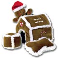 dog Christmas toy - Gingerbread House Hide A Toy
