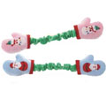 plush mitten bungee dog toy
