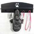 leash hooks and shelf wall organizer for the home