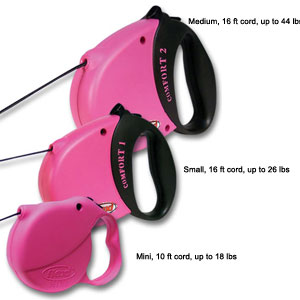 pink retractable leash: Flexi retractable leash
