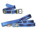 Fiore leather dog collar and matching leash