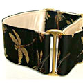 dragonflies on silk martingale dog collar available in 3 widths