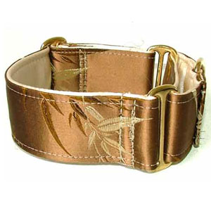 martingale dog collar with bamboo design