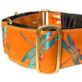 dragonflies on silk martingale dog collar available in 3 widths