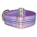 designer big dog collar dog collar in lilac grossgrain ribbon