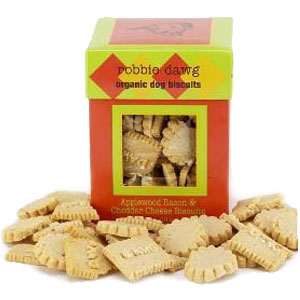 Organic dog treats from Robbie Dawg: Bacon & Cheese