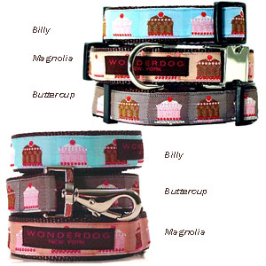 cup cake collar & leash with nickel buckle