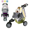 Pink 3 in 1 pet stroller/carrier/house