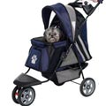 navy pet stroller