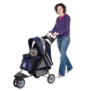 navy pet stroller 