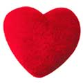 red heart dog toy