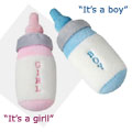 talking puppy toy - puppy bottle in pink or blue