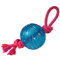 ORKA ball on rope dog toy