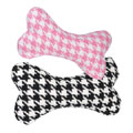 houndstooth dog bone toy