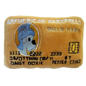 credit card toy for dogs