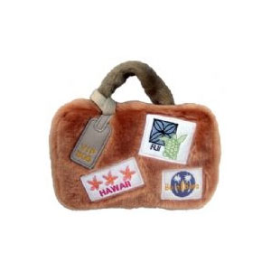 Suitcase Plush Dog Toy