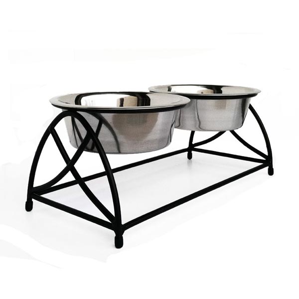 Double Butterfly Dog Feeder 5 7 10H