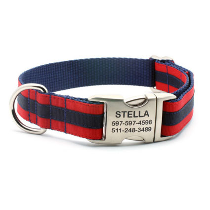 Custom Dog Collar Puppy Collar Preppy Collar Personalized Dog Collar Plaid Dog Collar