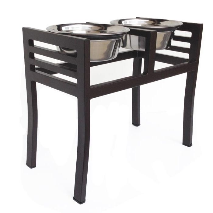tall dog bowl stand
