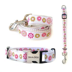  big dog collar with kaleidoscope flowers
